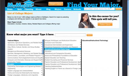 MyMajors college major list