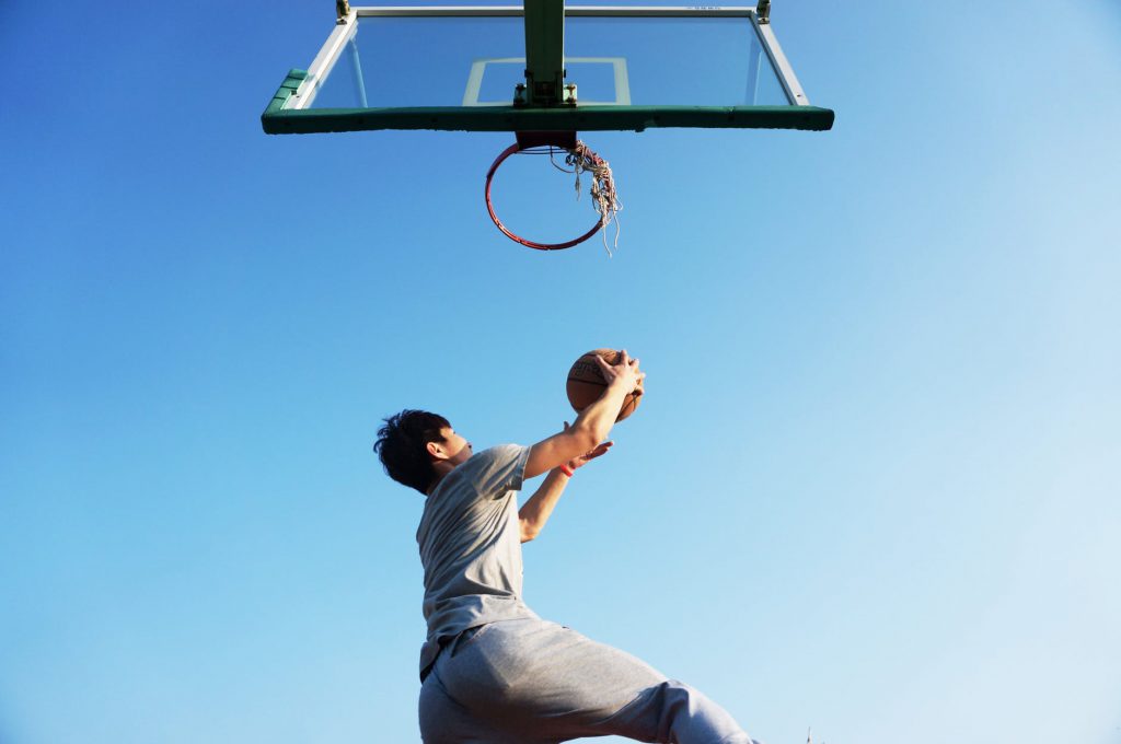 man dunking the ball