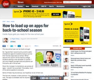 MyMajors Mobile App featured on CNET!