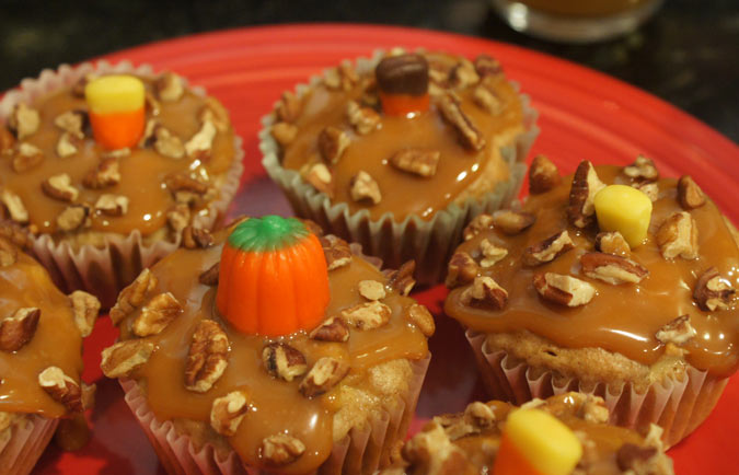 Caramel Apple Spice Cupcakes