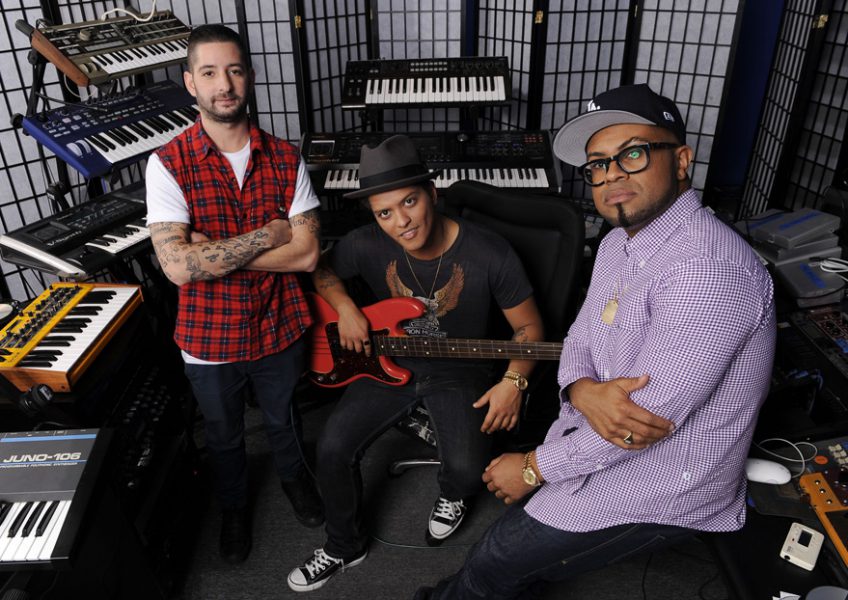 The Smeezingtons: Ari Levine, Bruno Mars, Philip Lawrence 
Photo provided by The Los Angeles Film School / Yahoo