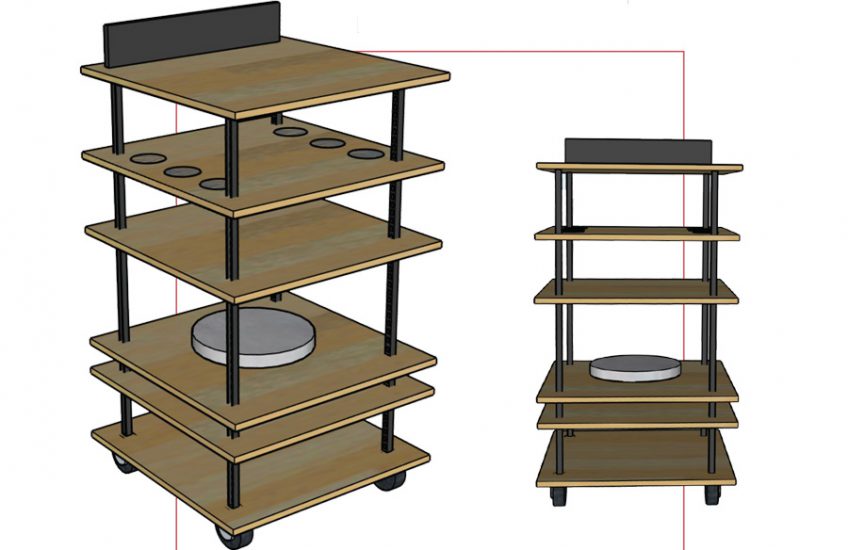 Bar Cart (excerpt from process book) Rose Colacino, Minneapolis College of Art and Design, Product Design